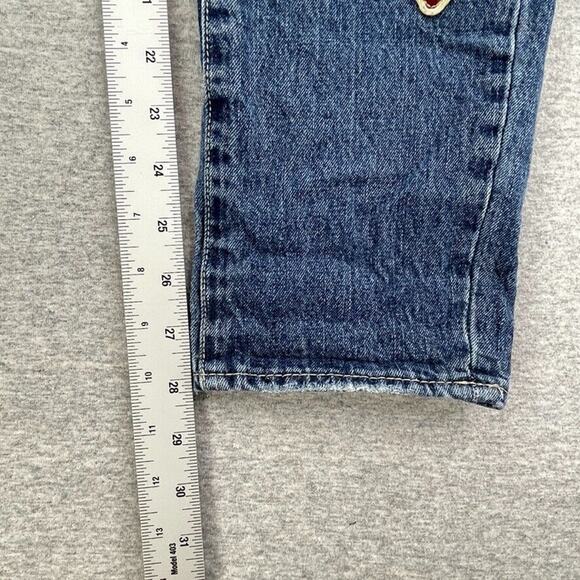 Articles of Society Jeans Womens 27 Blue Denim Mid Rise Distressed Patches - Picture 12 of 12